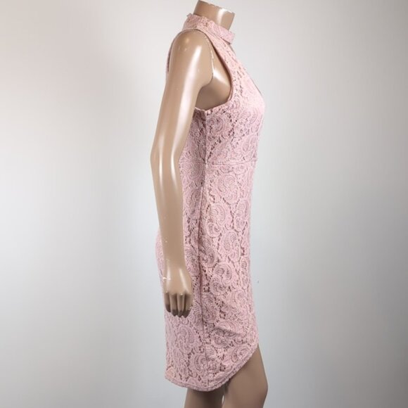 Another Story Sleeveless Lace Dress Bodycon Wrap Choker Floral Cocktail Party - Picture 9 of 13